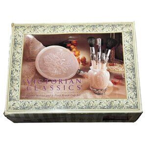 Vintage Victorian Classics Vanity Mirror & 6-Piece Brush Cup Set